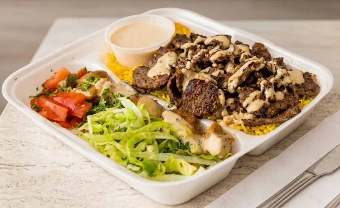 Beef Donair Plate from Calgary Shawarma, delivered to Ramsay, Calgary, AB
